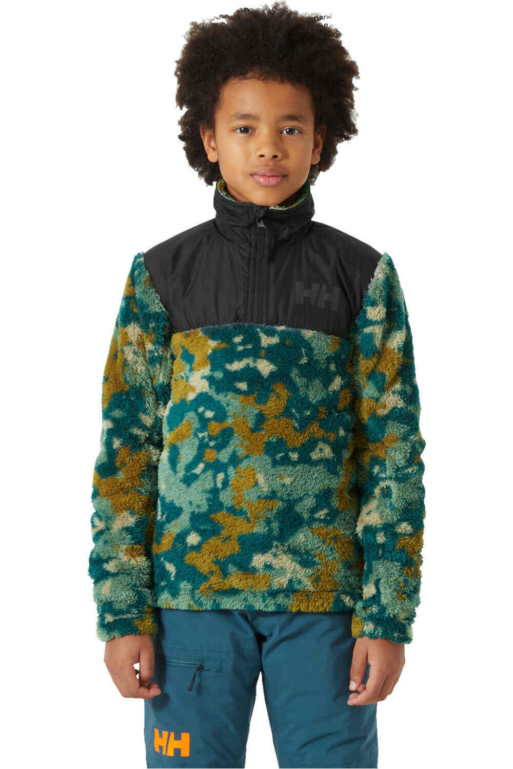Helly Hansen forro polar niño JR CHAMP 1/2 ZIP MIDLAYER vista frontal