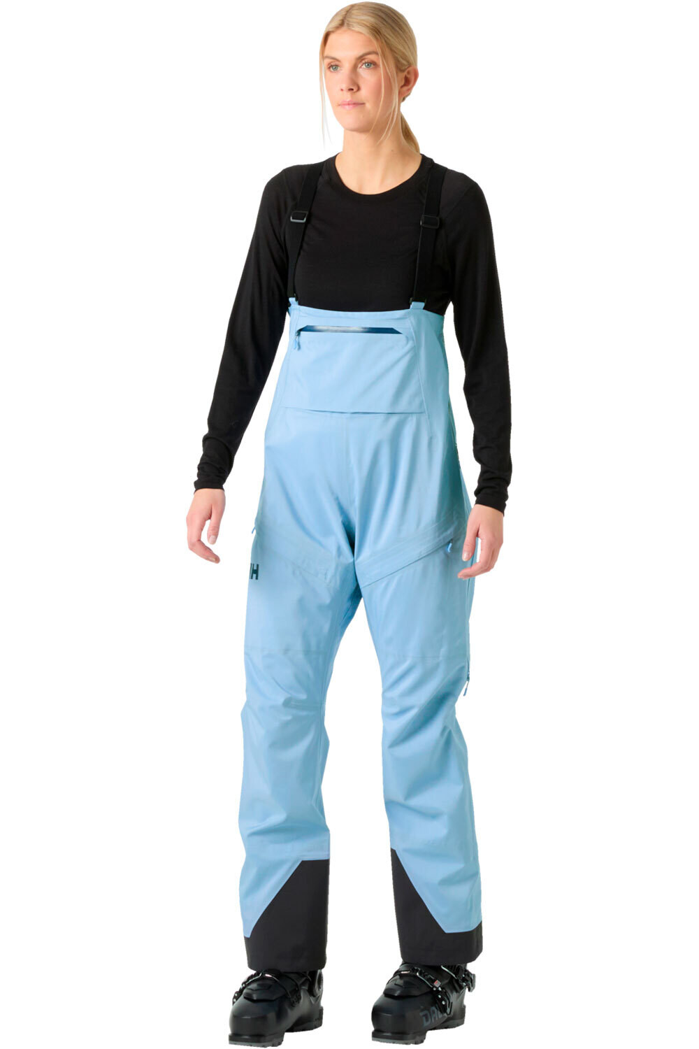 Helly Hansen pantalón impermeable mujer W VERGLAS BC BIB SHELL PANT vista frontal