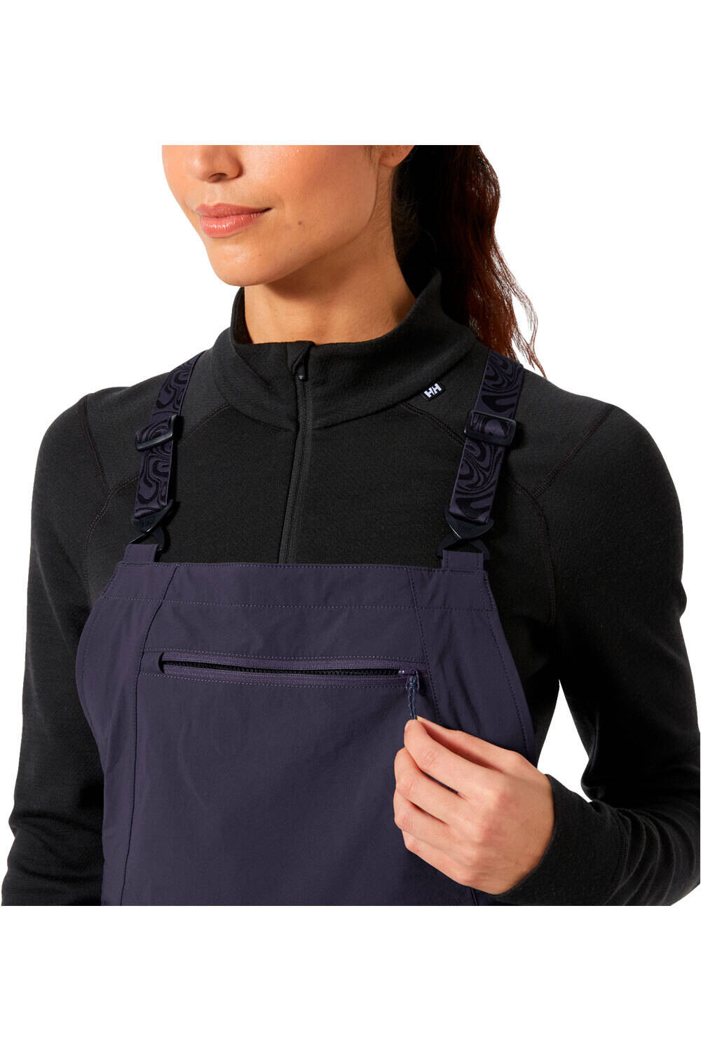 Helly Hansen pantalón montaña mujer W AWE SOFTSHELL  OVERALLS vista detalle