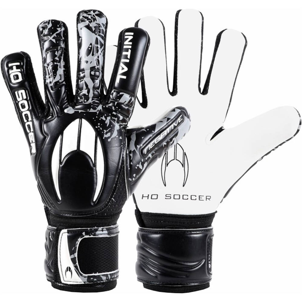 Ho Soccer guantes portero infantil INITIAL PURSUIT NG BLACK vista frontal
