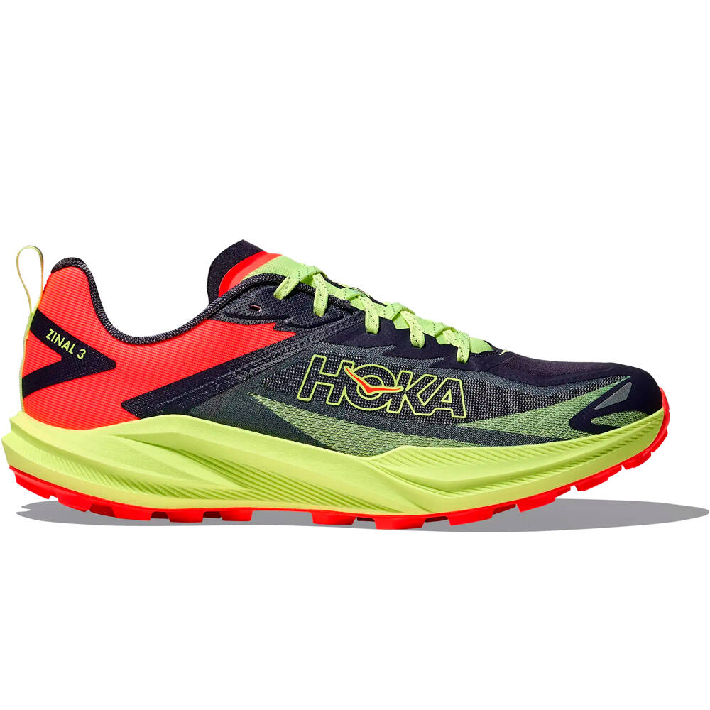 Hoka zapatillas trail hombre ZINAL 3 lateral exterior