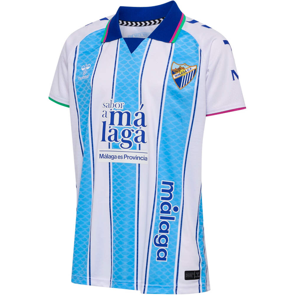 Hummel camiseta de fútbol oficiales niño MALAGA 27 HOME JERSEY S/S KIDS vista detalle