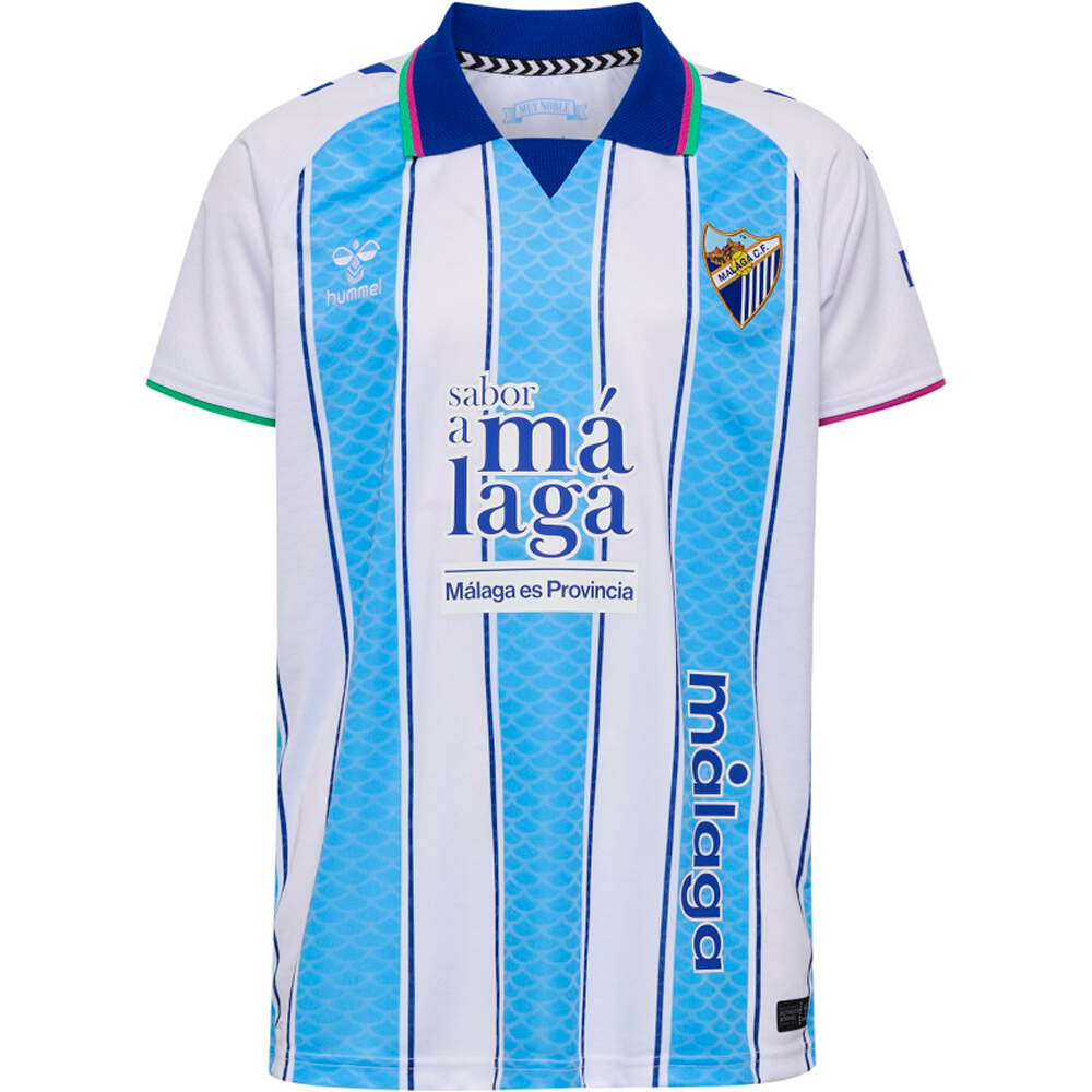 Hummel camiseta de fútbol oficiales niño MALAGA 27 HOME JERSEY S/S KIDS vista frontal