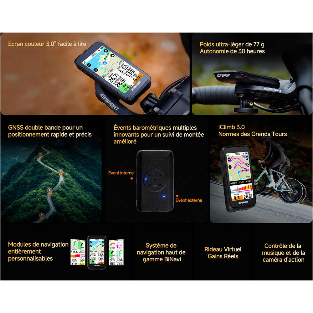 Igpsport gps bicicleta CICLOCOMPUTADOR BINAVI-AIR 09