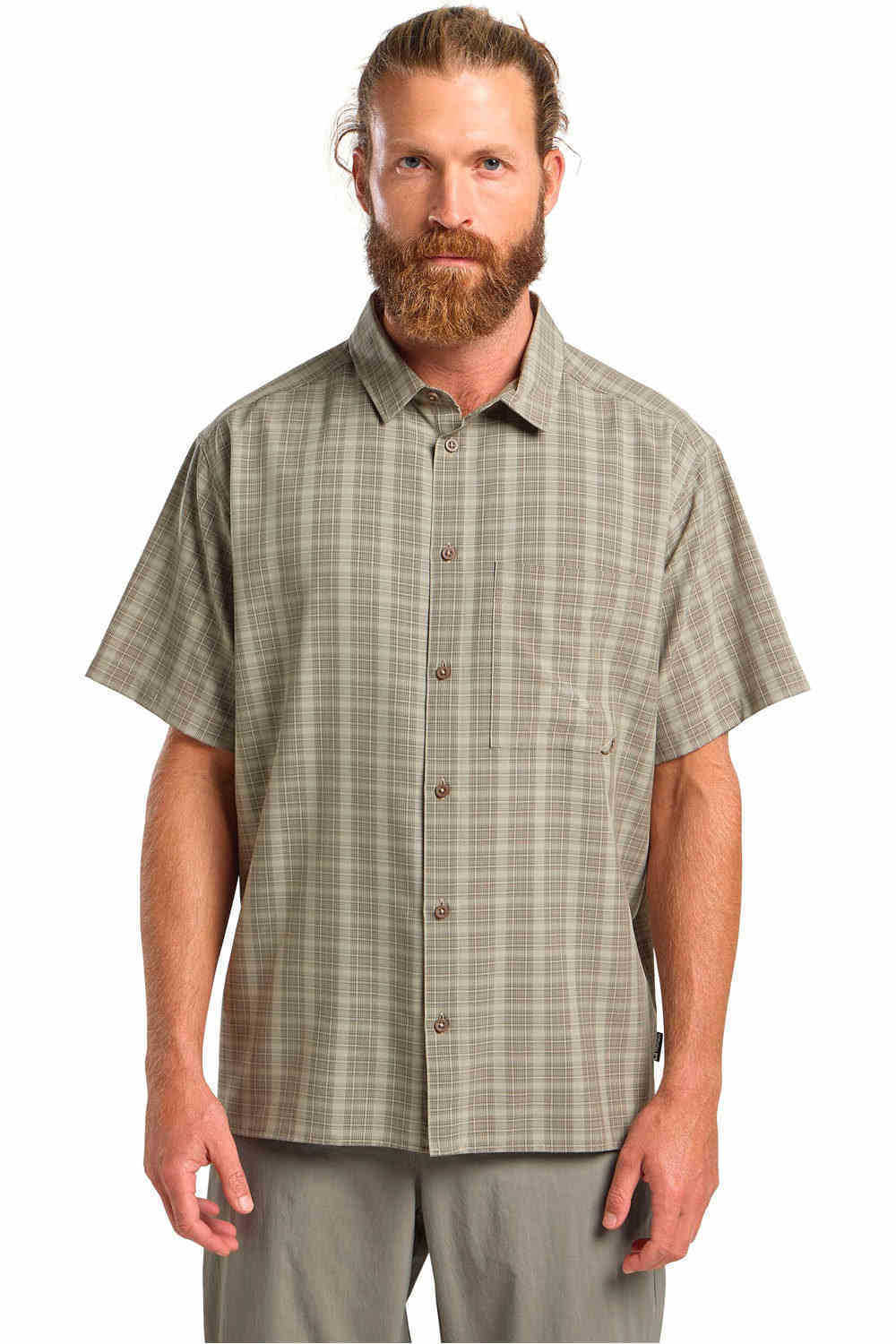 Jack Wolfskin camisa montaña manga corta hombre MESETA SHIRT M vista frontal