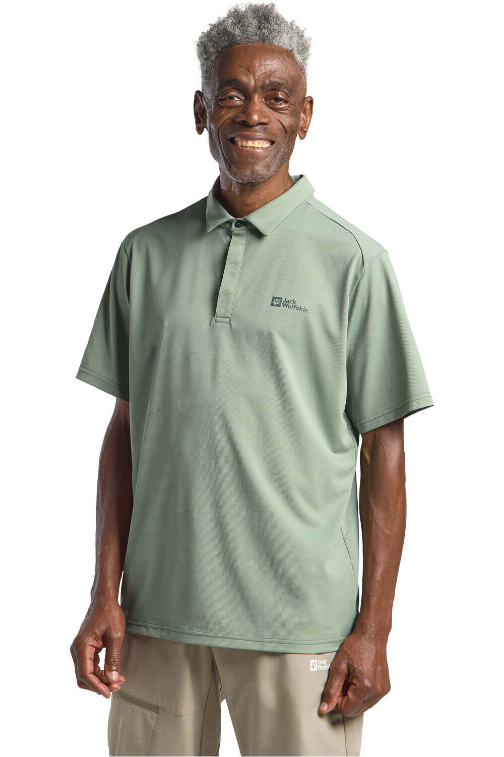 Jack Wolfskin camiseta montaña manga corta hombre DELGAMI POLO M vista frontal