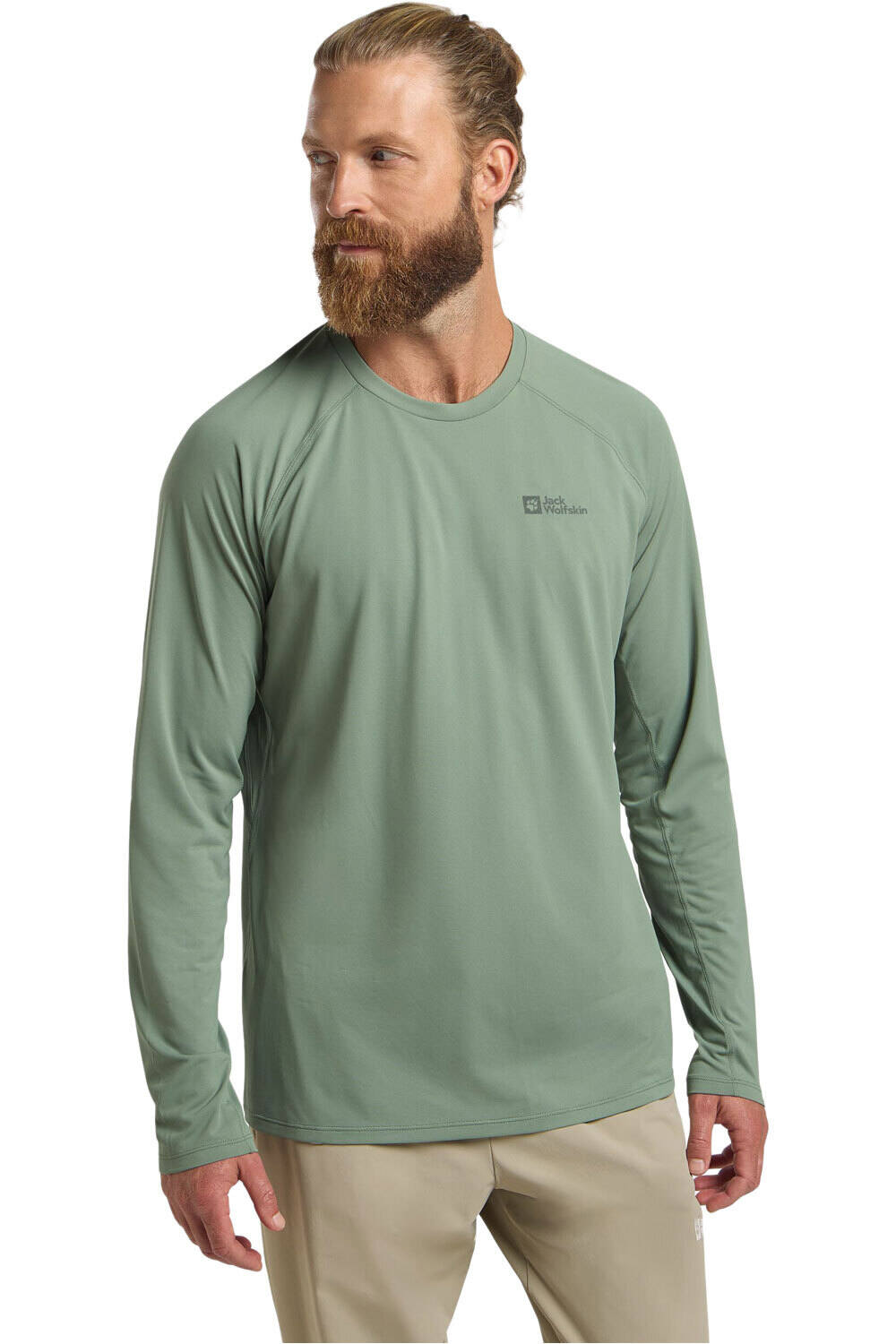 Jack Wolfskin camiseta montaña manga larga hombre PRELIGHT SWIFT LS M vista frontal