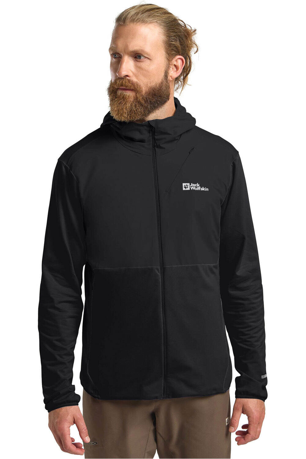 Jack Wolfskin chaqueta softshell hombre PRELIGHT TRAIL HOODY M vista frontal