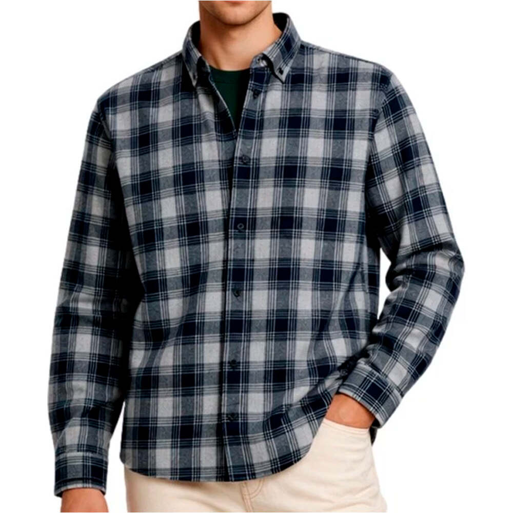 J&J camisa manga larga hombre JPRBLUHARVEY CHECK LS SHIRT SN vista frontal