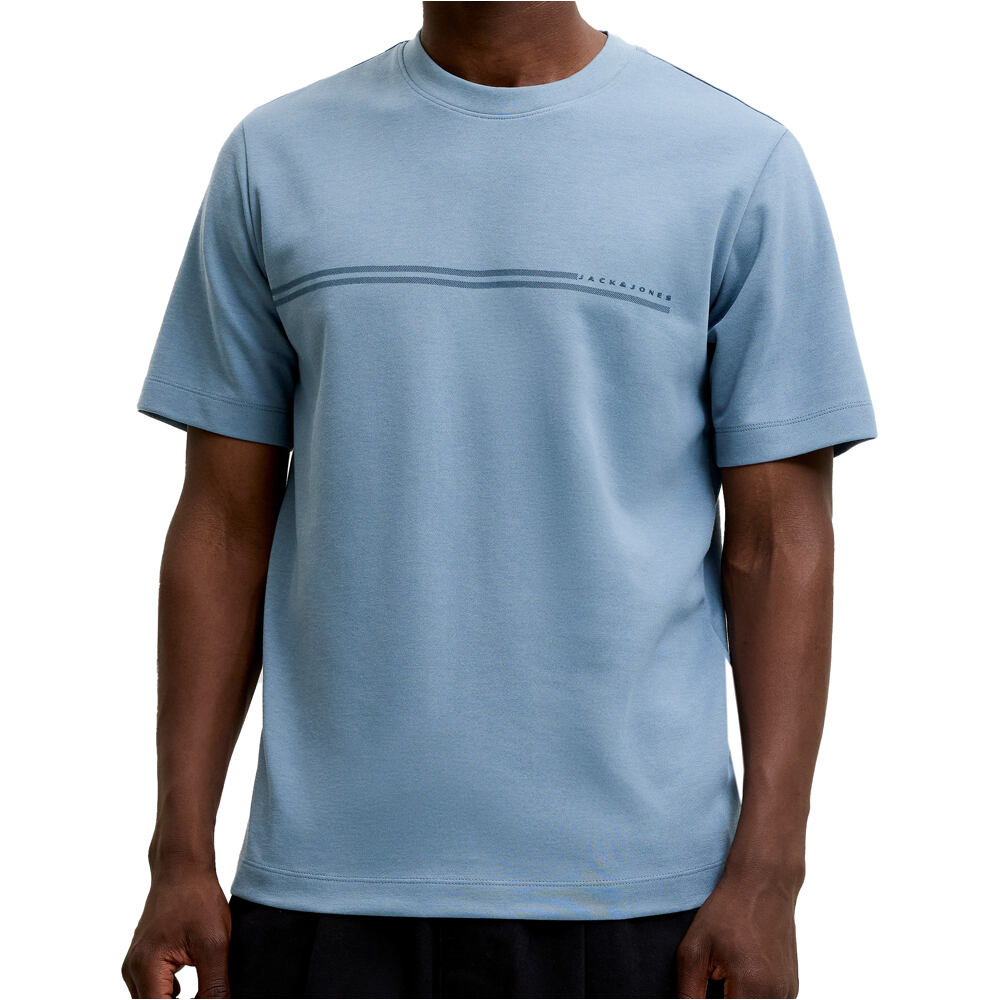 J&J camiseta manga corta hombre JCOFUSION CHEST BRAND TEE SS CREW NOOS vista frontal