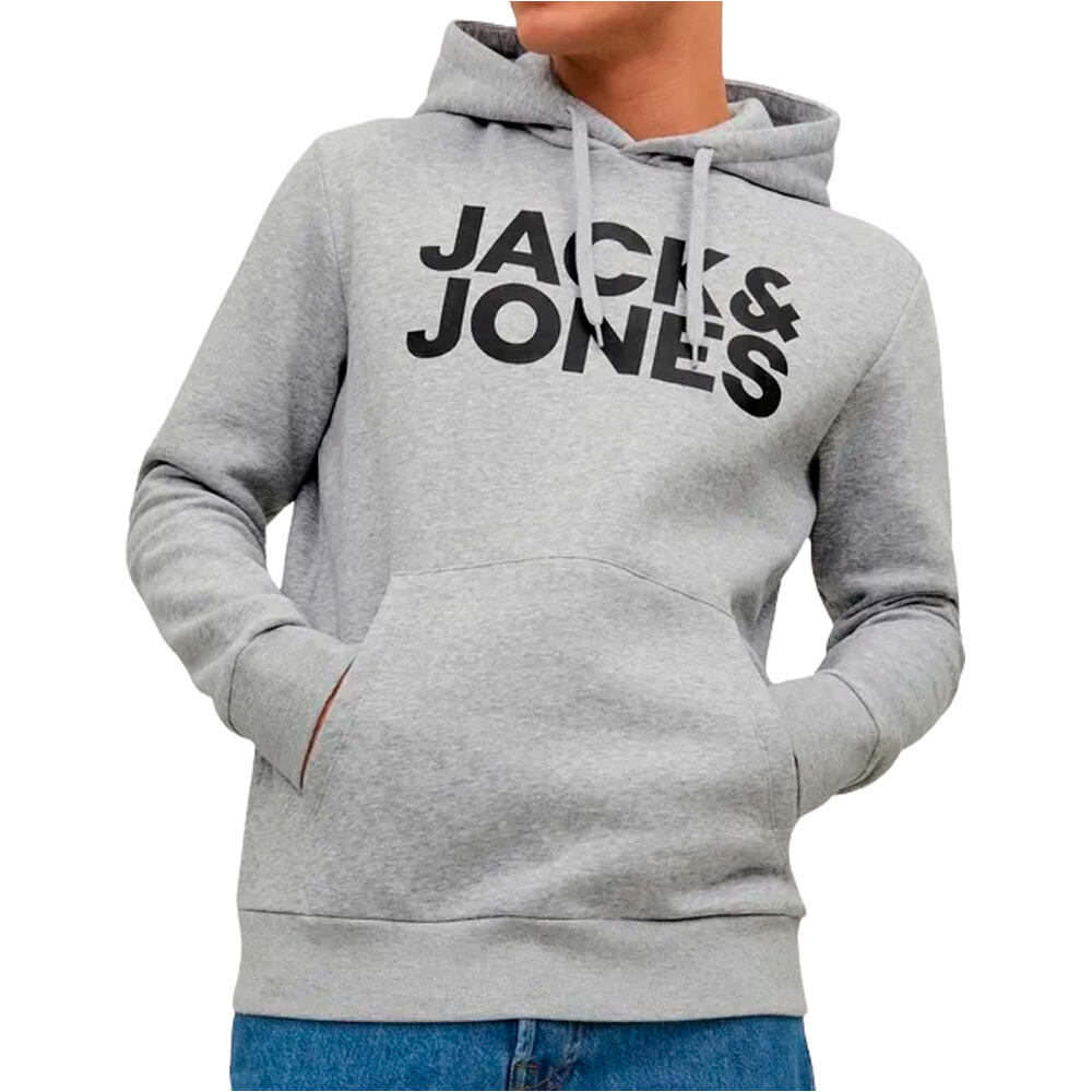 J&J sudadera hombre JJECORP LARGE PRINT LOGO S HOOD NOOS vista frontal