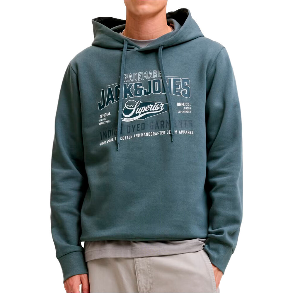 J&J sudadera hombre JJELOGO SWEAT HOOD 2 COL AW26 SN vista frontal