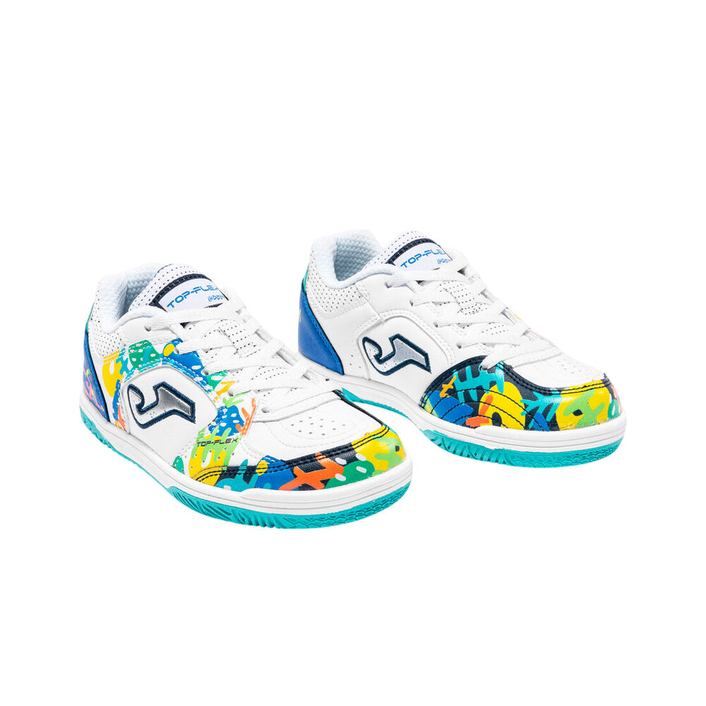 Joma botas fútbol sala niño TOP FLEX JR 2602 IN BL lateral interior