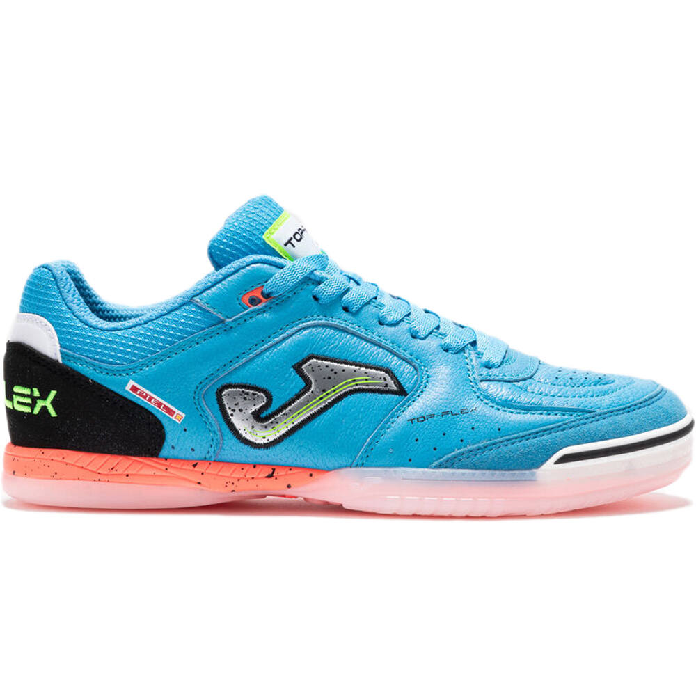 Joma botas fútbol sala TOP FLEX AZ lateral exterior