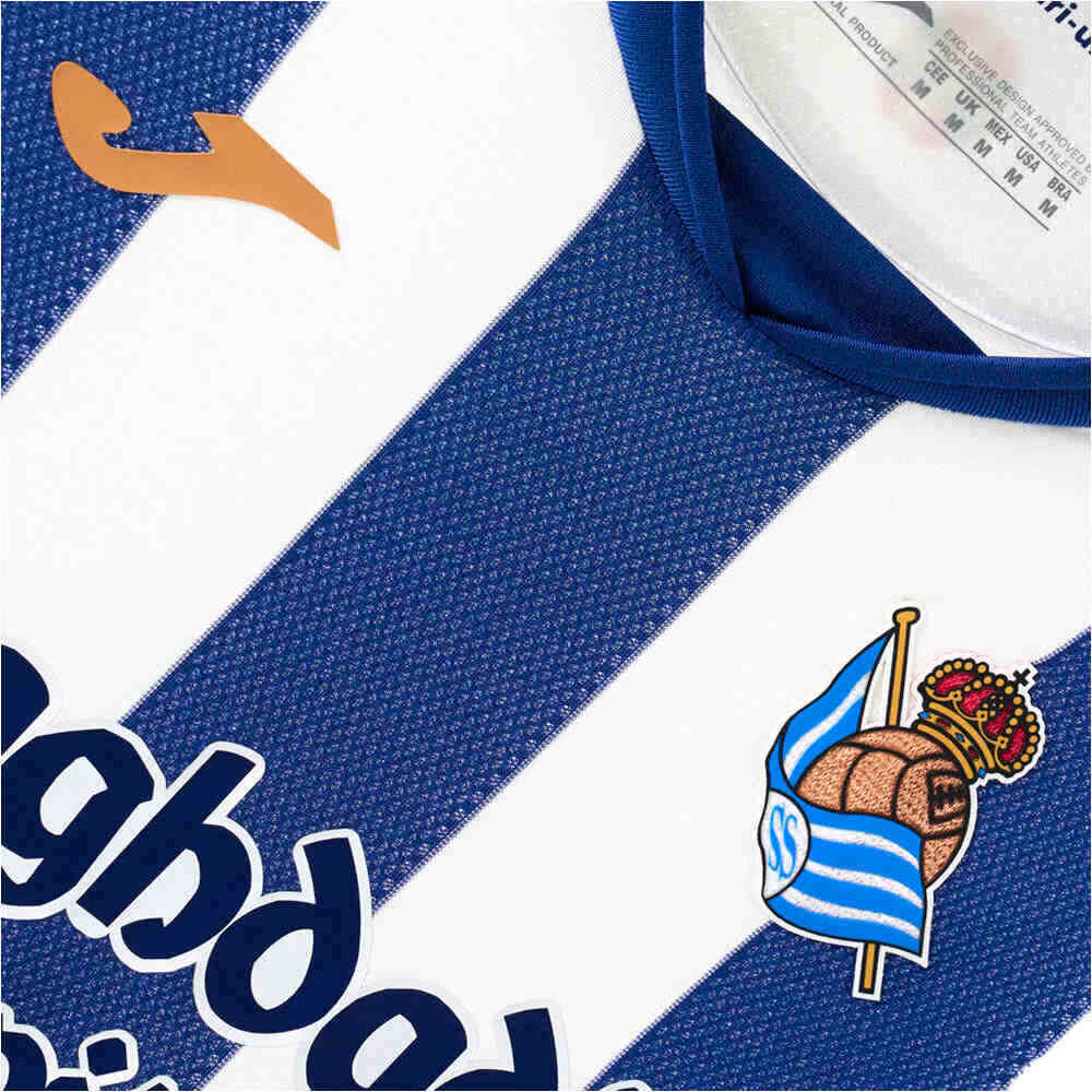 Joma camiseta de fútbol oficiales niño R.SOCIEDAD 27 H JSY Y vista detalle