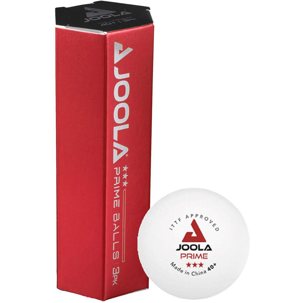 Joola pelota ping-pong blanca BOLAS PRIME 40+ BLANCAS 3U vista frontal