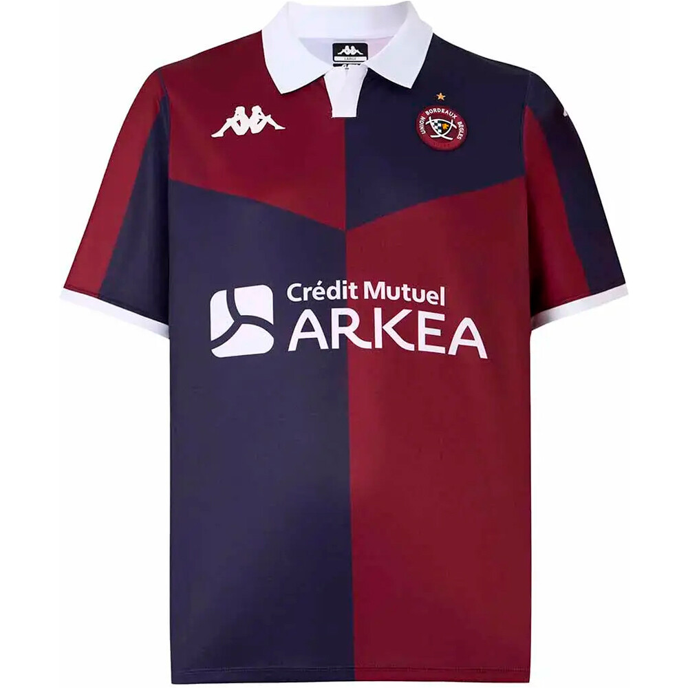 Kappa camisetas rugby manga corta BORDEAUX HOME KOMBAT 26 vista frontal