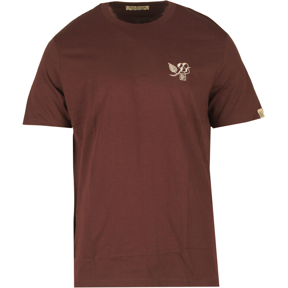 Katxi Klothing camiseta manga corta hombre BASA ARANA RED BROWN vista frontal