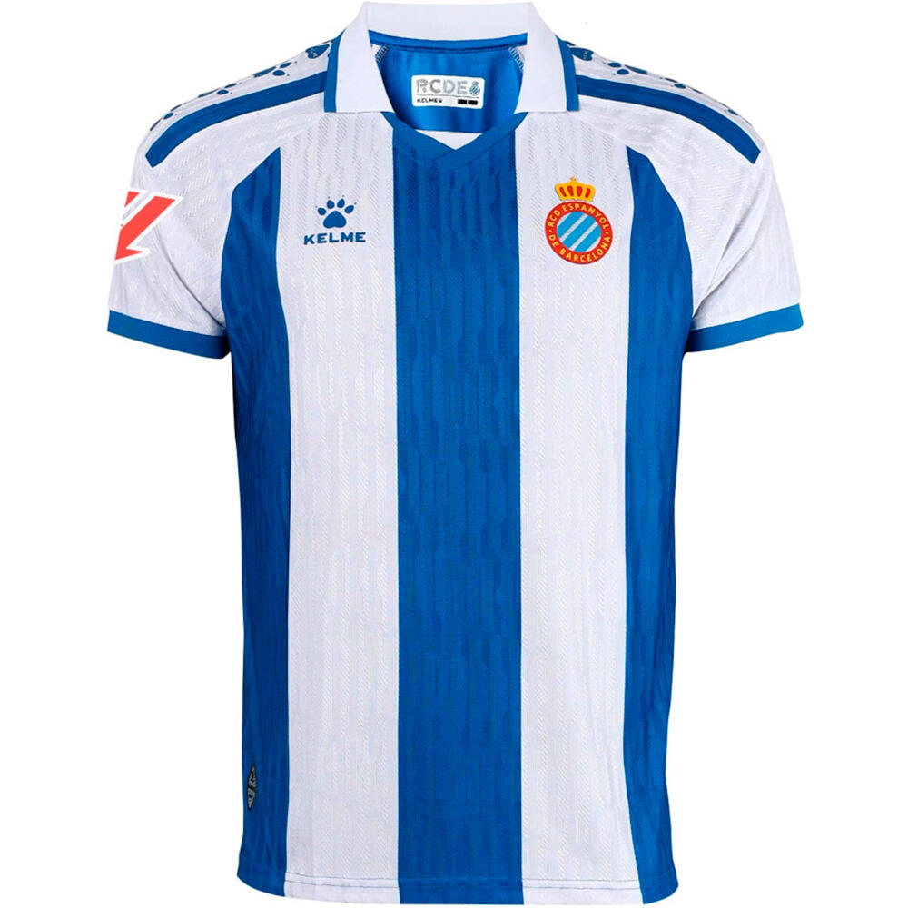 Kelme camiseta de fútbol oficiales ESPAOL 26 H JSY AZBL vista frontal