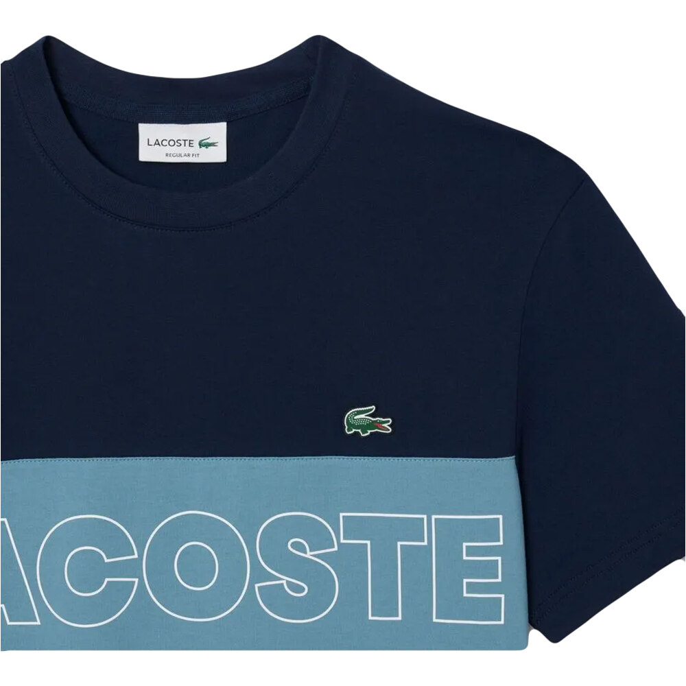 Lacoste camiseta manga corta hombre Tee-shirt big bloq vista trasera