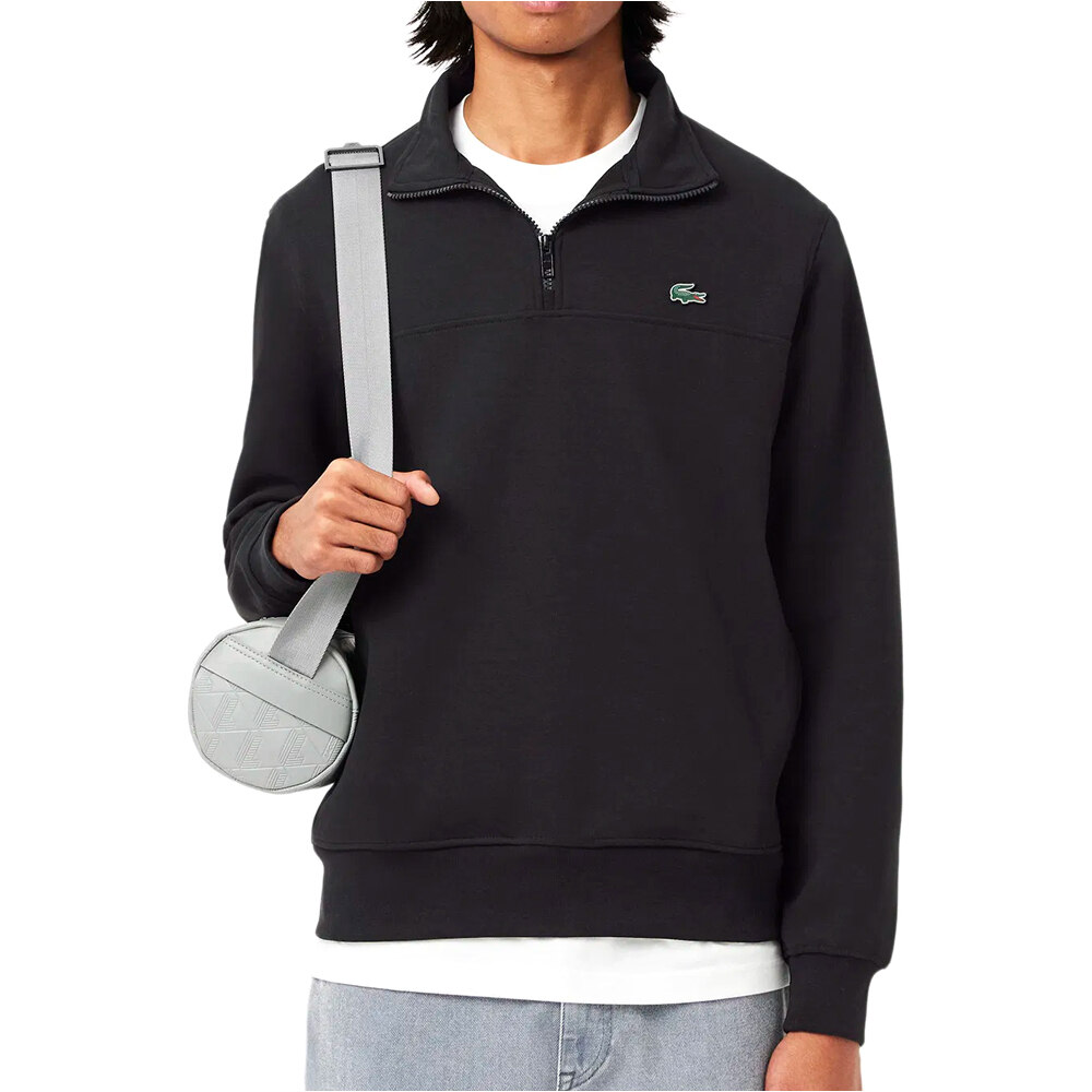 Lacoste sudadera hombre sweatshirt halfzip entry vista frontal