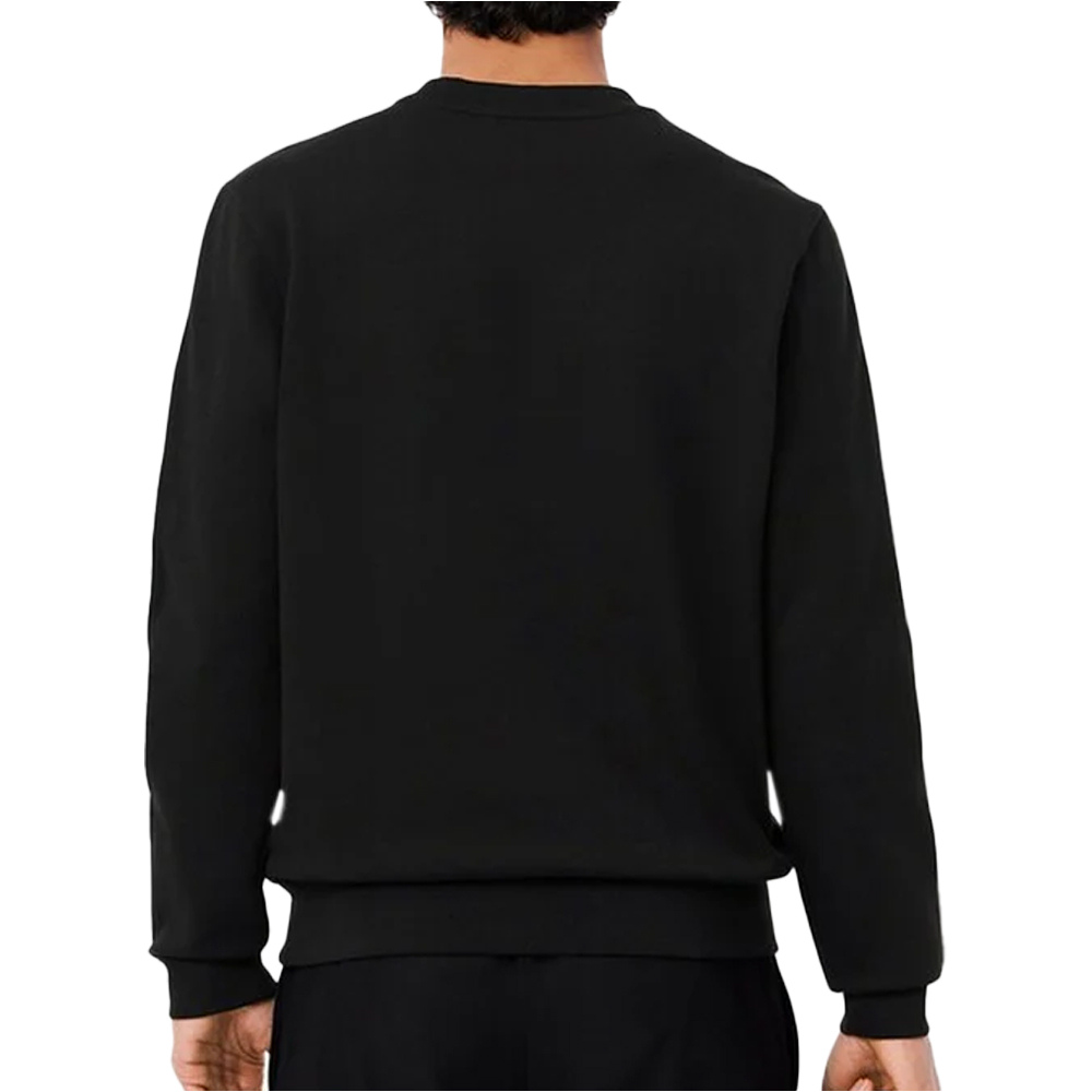 Lacoste sudadera hombre sweatshirt tape crew vista trasera