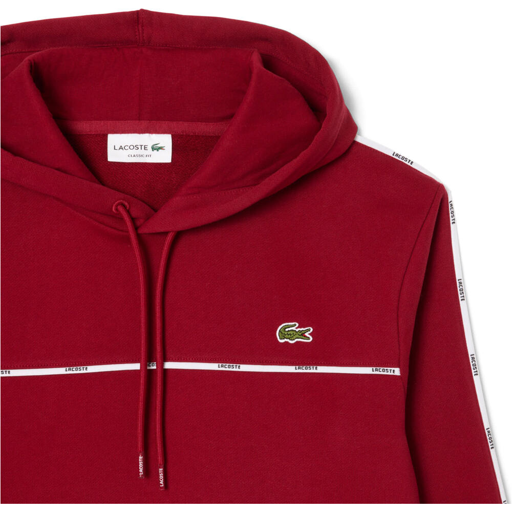 Lacoste sudadera hombre sweatshirt tape hoody 04