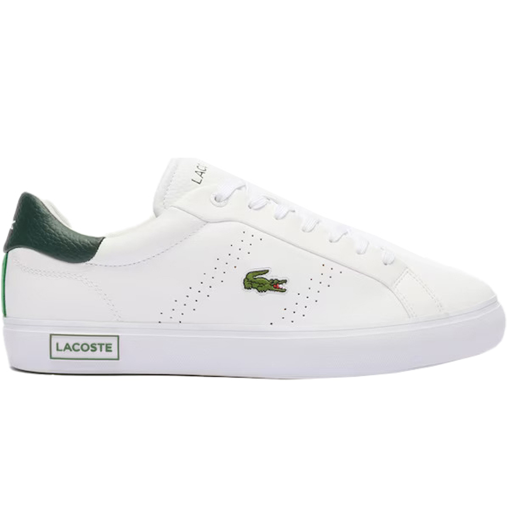 Lacoste zapatilla moda hombre POWERCOURT 2.0 LEATHER lateral exterior