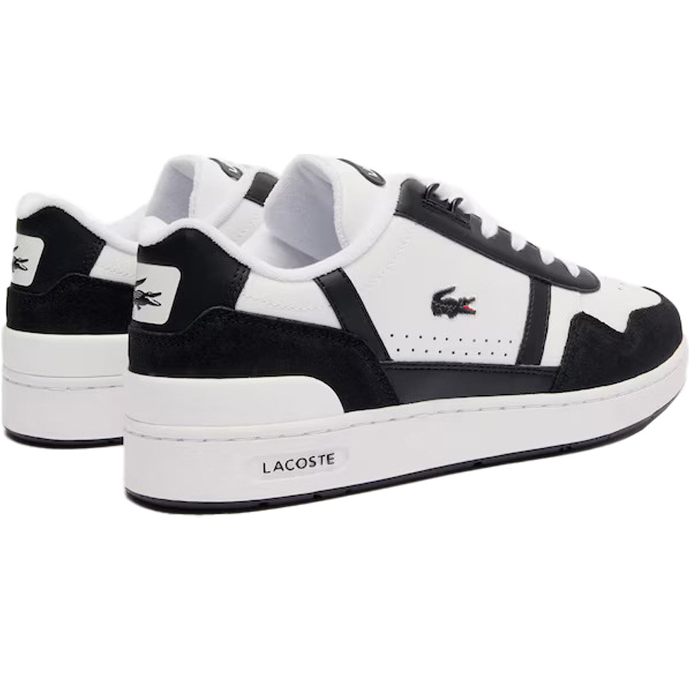Lacoste zapatilla moda hombre T-CLIP LOGO LEATHER vista superior