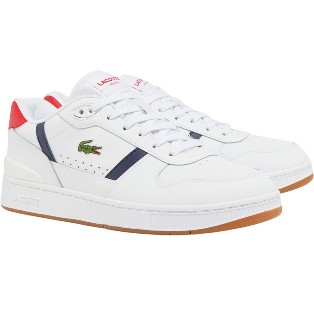Lacoste zapatilla moda hombre T-CLIP SET 224 lateral interior