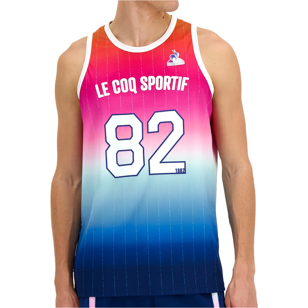 Le Coq Sportif camiseta tirantes hombre CONTEMPORAIN BASKET Deb. N°2 M vista frontal