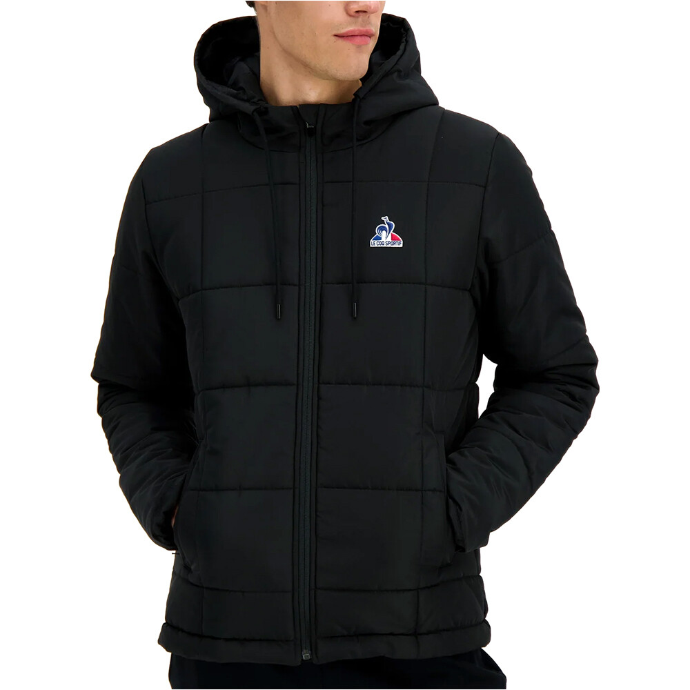 Le Coq Sportif Giacca Uomo Ess Doudoune Heavy N°1, Piumino Caldo, Leggero, Con Trattamento Idrorepellente, Nero
