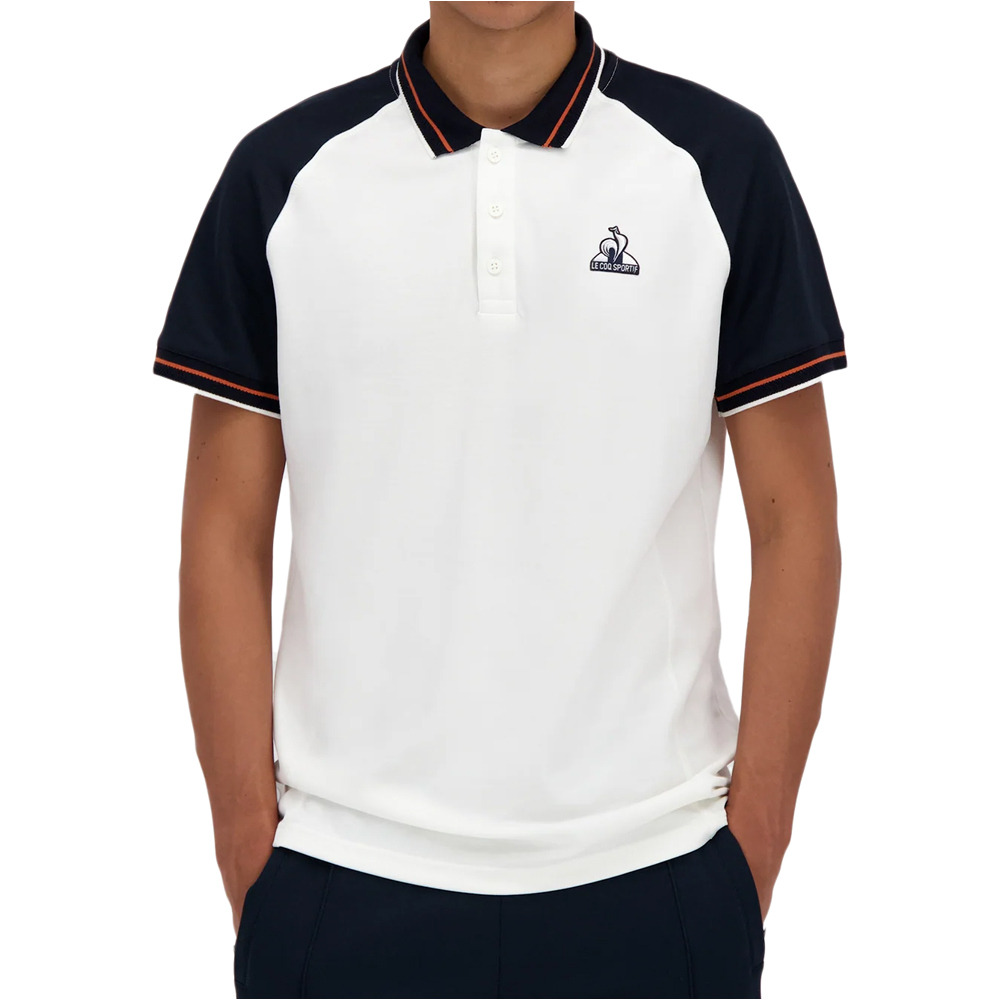 Le Coq Sportif polo manga corta hombre HERITAGE Polo SS N2 M vista frontal
