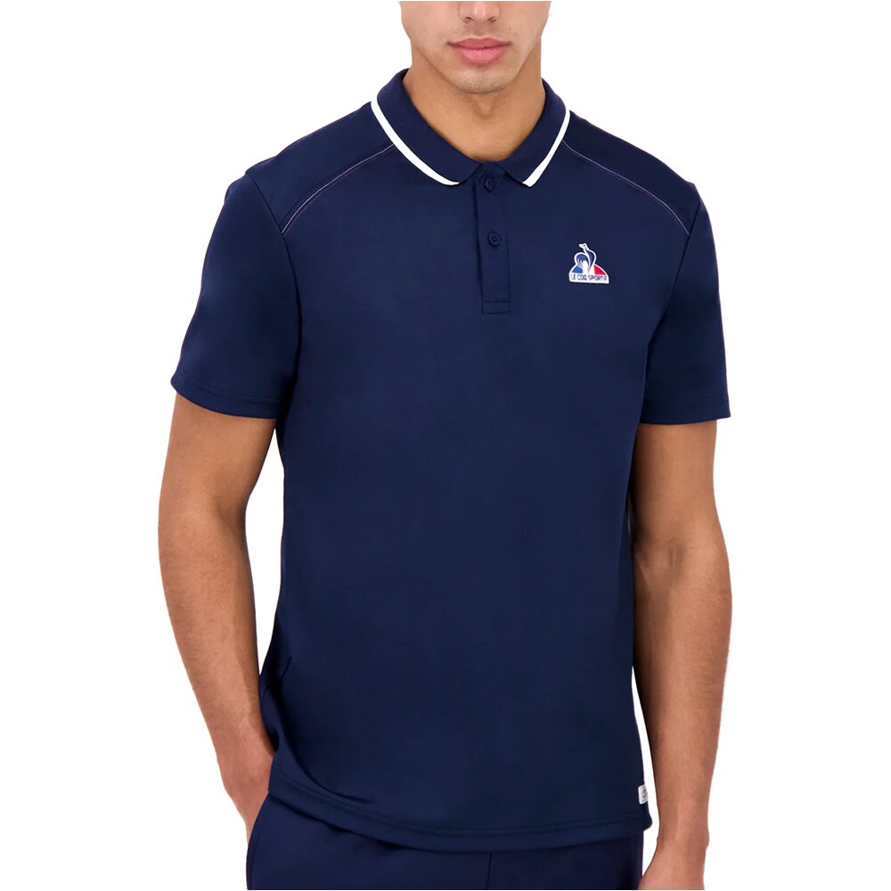 Le Coq Sportif polo manga corta hombre TRI LF Polo N1 M vista frontal