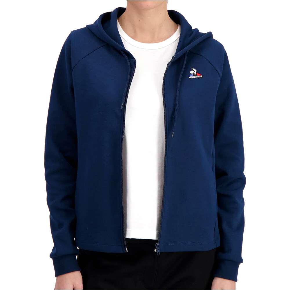 Le Coq Sportif sudadera mujer ESS FZ Hoody N1 W vista frontal