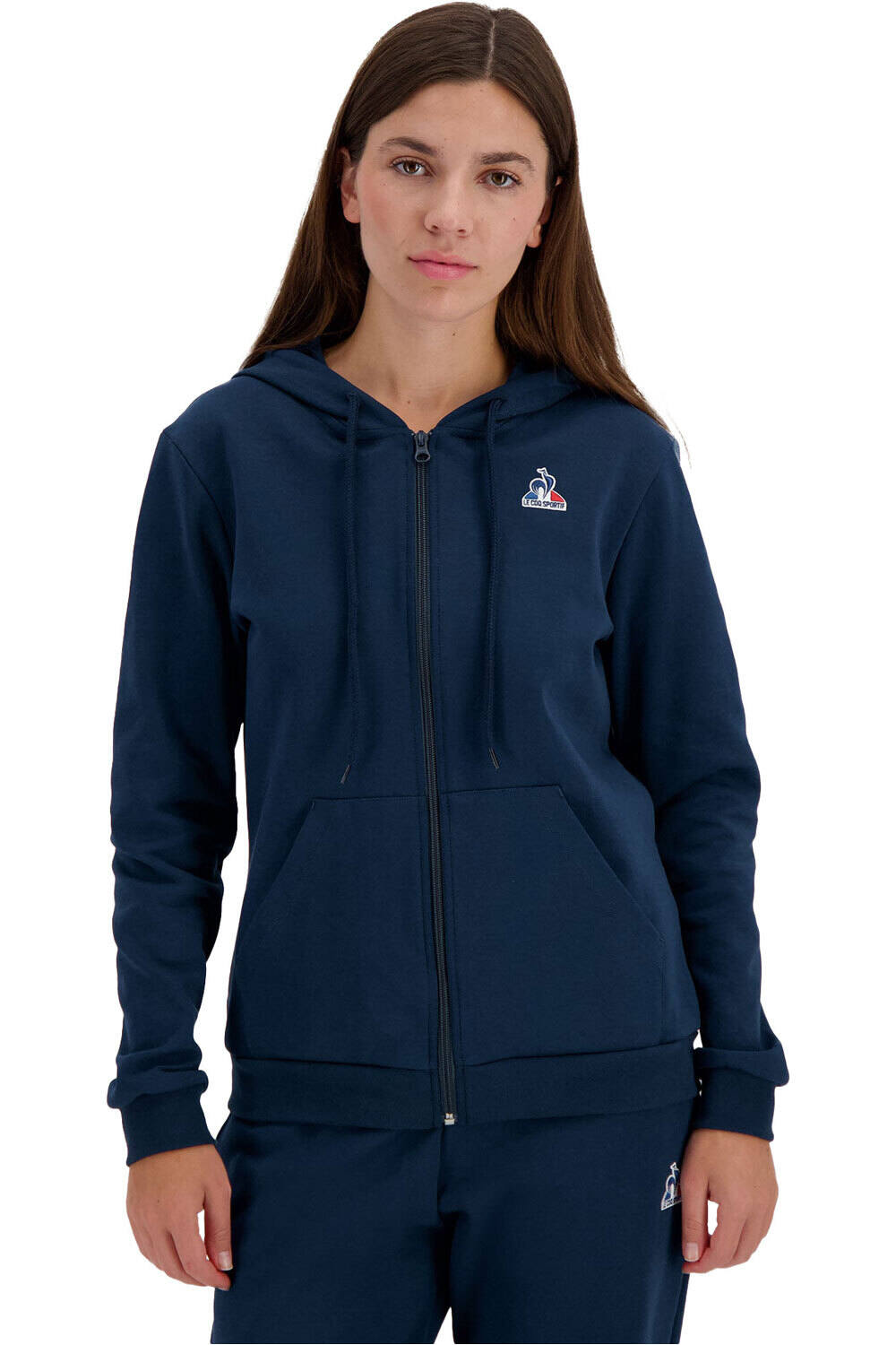 Le Coq Sportif sudadera mujer ESS FZ Hoody N1 W vista frontal