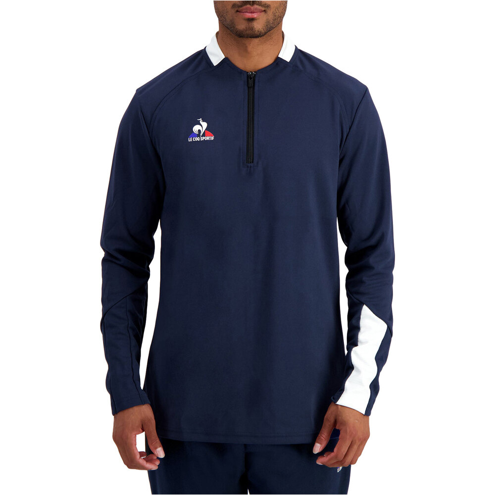 Le Coq Sportif sudaderas deportivas hombre N1 TRAINING Sweat 3/4 Zip M vista frontal