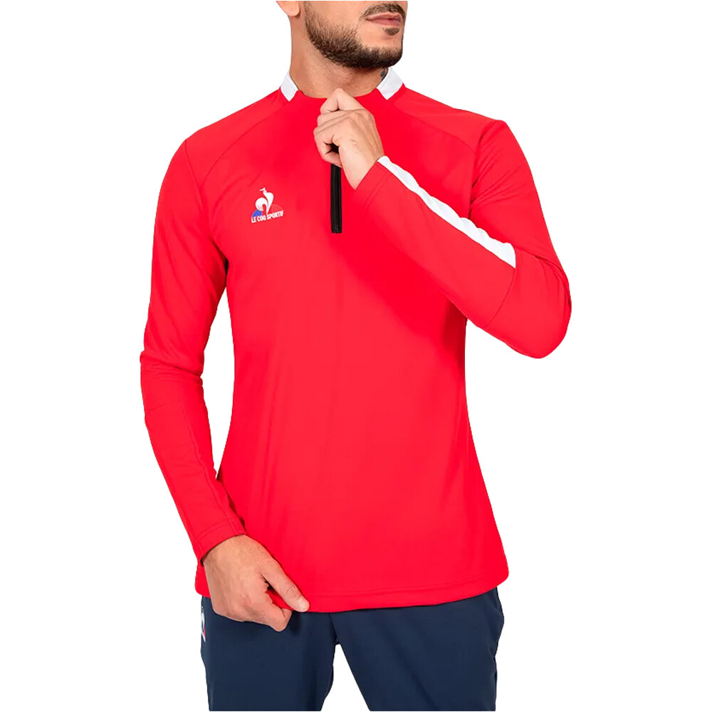 Le Coq Sportif sudaderas deportivas hombre N1 TRAINING Sweat 3/4 Zip M vista frontal