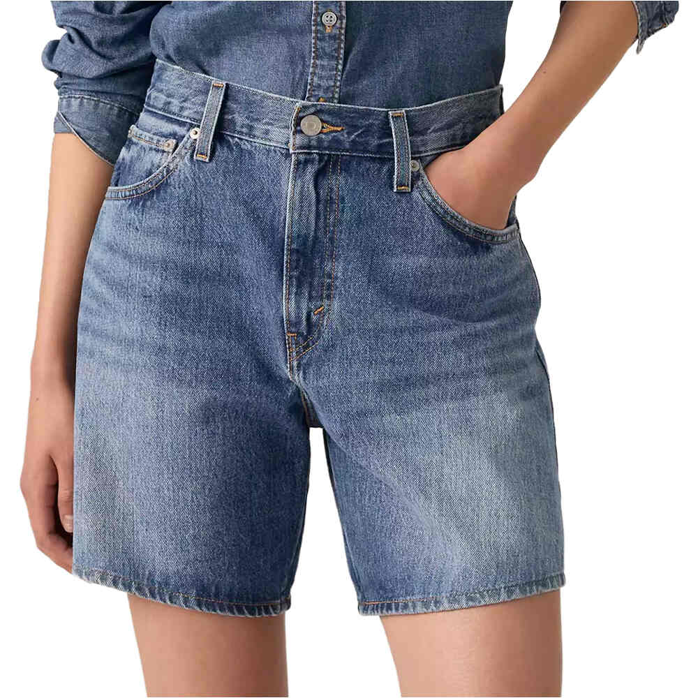 Levi'S bermuda mujer HIGH BAGGY SHORT vista frontal