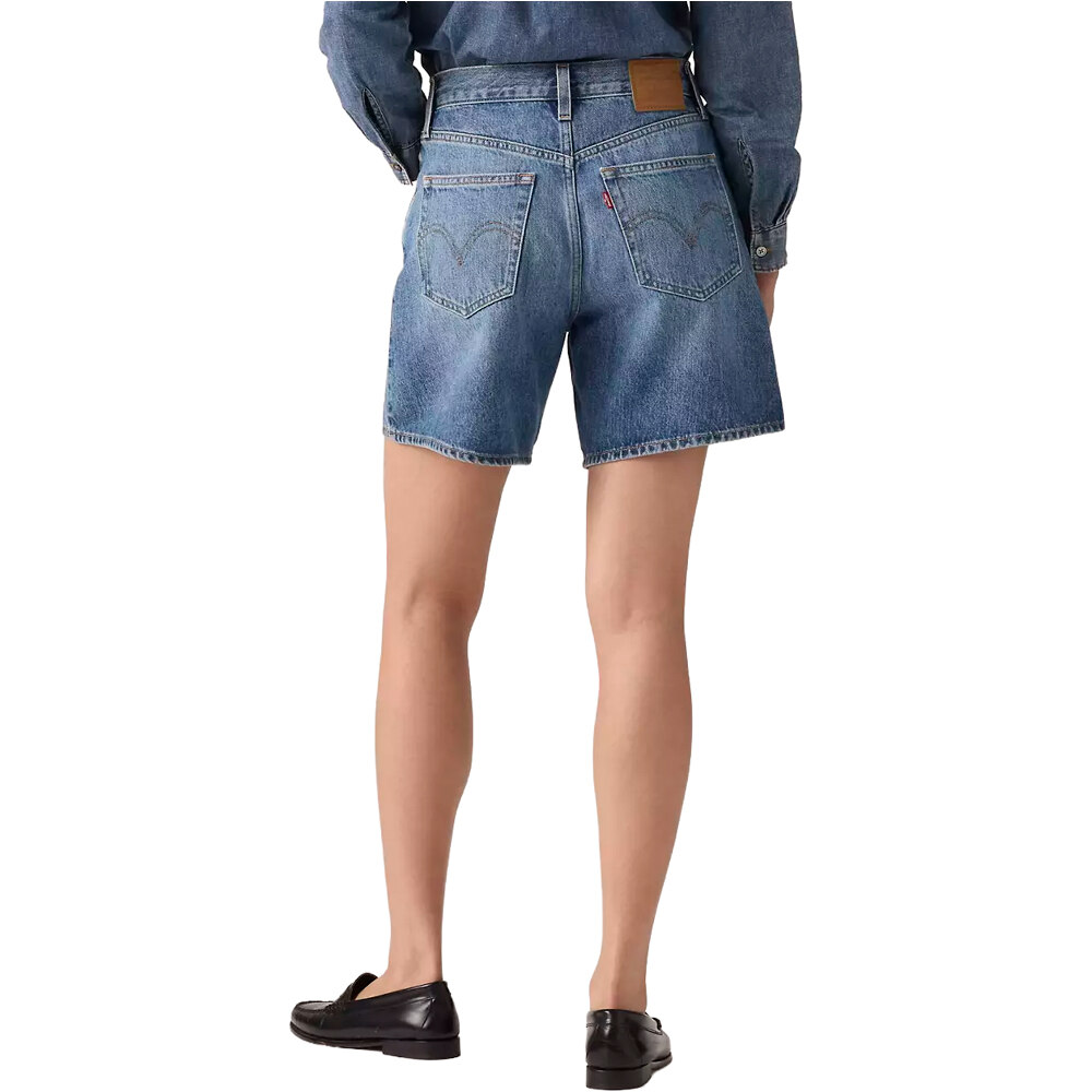 Levi'S bermuda mujer HIGH BAGGY SHORT vista trasera