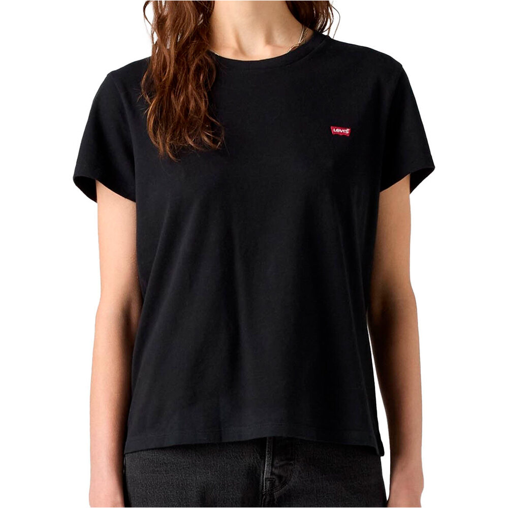 Levi'S camiseta manga corta mujer PERFECT TEE BLACKS vista frontal