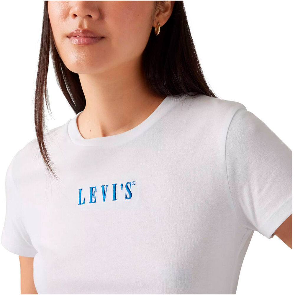 Levi'S camiseta manga corta mujer THE PERFECT TEE WHITES vista detalle