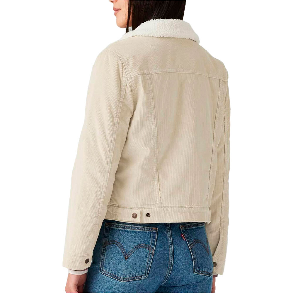 Levi'S chaquetas mujer ORIGINAL SHERPA TRUCKER WHITES vista trasera