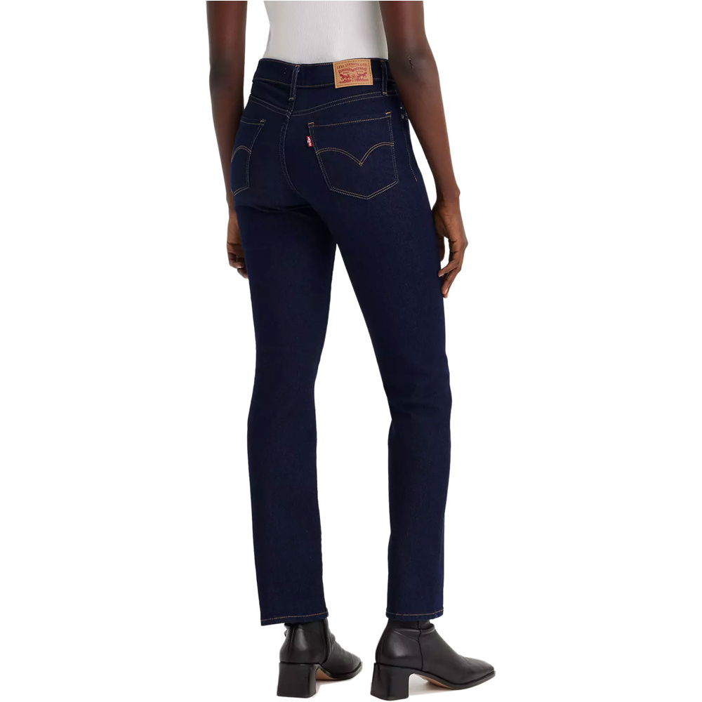 Levi'S pantalón mujer 314 SHAPING STRAIGHT DARK INDIGO - FLAT FINISH vista trasera