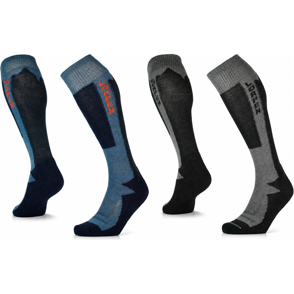 Lorpen calcetines esquí MSTP WOOL SKI TWO PACK 2 BLUE/BLACK vista frontal