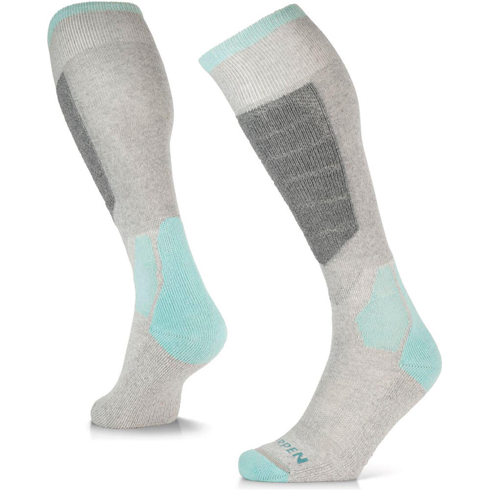 Lorpen calcetines esquí MWSH WOOL SKI MIDWEIGHT LIGHT GREY vista frontal