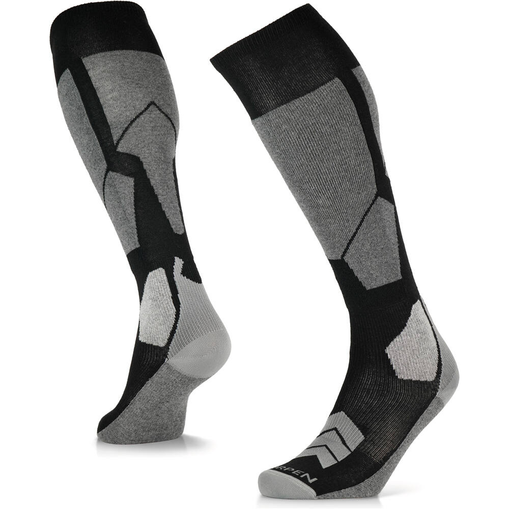 Lorpen calcetines esquí MWSL WOOL SKI LIGHT BLACK vista frontal