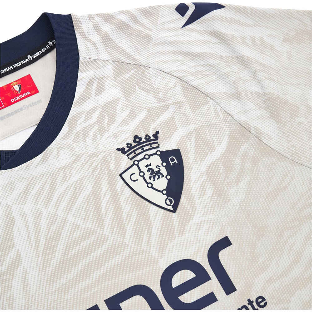 Macron camiseta de fútbol oficiales niño OSASUNA 25 AWAY SHIRT SS JR vista detalle