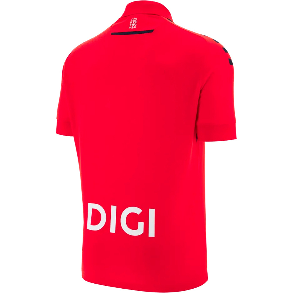 Macron camiseta de fútbol oficiales OSASUNA 26 HOME SHIRT SS SR vista trasera