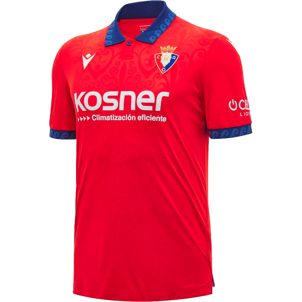 Macron camiseta de fútbol oficiales OSASUNA 27 HOME SHIRT SS SR vista frontal